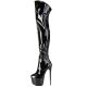 Chaussures Pleaser Jubilant vernis noir découpes pour pole dance transformiste audacieux.