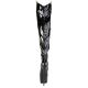 Cuissardes montantes plateforme 18 cm Pleaser couleur vernis noir découpes distinctif.