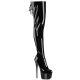 Cuissardes plateforme noir vernis Pleaser Jubilant style fétiche adaptable spectacle.