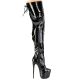 Look de scène assuré et adaptable avec les cuissardes plateforme noir Pleaser Jubilant.