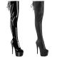 Chaussures Pleaser Jubilant noir vernis/mat pour pole dance transformiste adaptable.