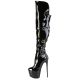 Chaussures Pleaser Jubilant vernis noir brides pour pole dance transformiste affirmé.