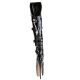 Cuissardes montantes plateforme délirante talon 18cm vernis noir brides Pleaser captivant.