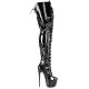 Chaussures montantes plateforme 18 cm laçage ajustable Pleaser look personnalisé audacieux.