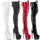 Cuissardes plateforme laçage ajustable Pleaser Jubilant style fétiche spectacle personnalisé.
