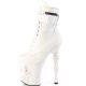 Chaussures montantes plateforme 20 cm tête de mort lumineuse Pleaser look percutant.