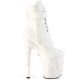 Chaussures hautes talons os plateforme crâne lumineux Pleaser look dark captivant.
