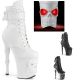 Bottines plateforme tête de mort LED Pleaser Rapture style gothique spectacle extrême.