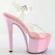 Chaussures hautes talons hauts plateforme brillantes Pleaser séduction scène étincelante.