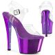 Sandales plateforme strass chromés Pleaser Sky style glamour spectacle éblouissant.