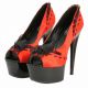 Escarpins Bout Ouvert en Satin Rouges