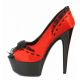 Escarpins Bout Ouvert en Satin Rouges