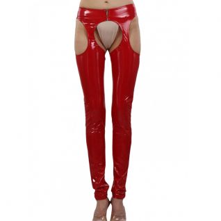 Chaps en Wetlook rouge brillante