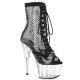 Bottines Pleaser ADORE-1021RM avec plateforme transparente et strass.