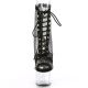 Bottines Pleaser ADORE-1021RM avec plateforme transparente et strass.