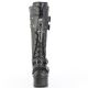 Bottes montantes DemoniCult CHARADE-230 de face avec lacets et talons carrés