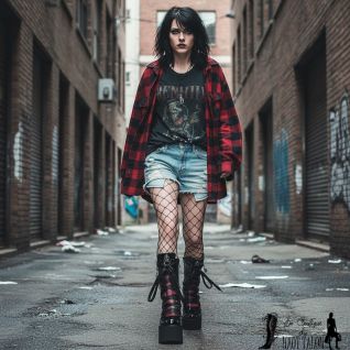 bottes-démonia-kera-121-noir-chaine-crane-plateforme