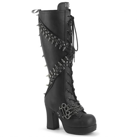 Bottes Demonia GOTHIKA-108 gothiques laçage O-Ring.