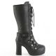 Chaussures de dominatrice Demonia, bottes talon large plateforme.