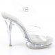 Sandales sexy Fabulicious transparentes, bride cheville.