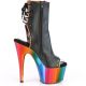 Talons hauts Pleaser, look de scène, plateforme Rainbow Chrome.