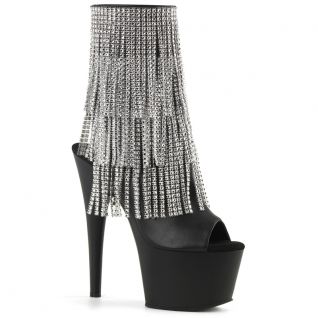 Bottines Pleaser ADORE-1024RSF franges chromées strass.