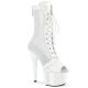 Bottines Pleaser Blanches maille strass AB Peep Toe.