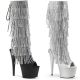 Bottes Pleaser ADORE-2024RSF genou franges strass.