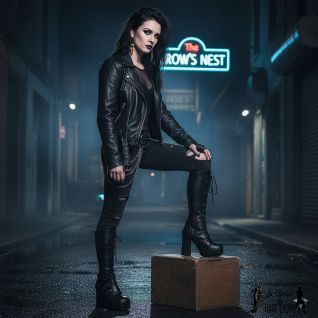 Bottes Demonia GOTHIKA-152 plateforme talon épais gothique.