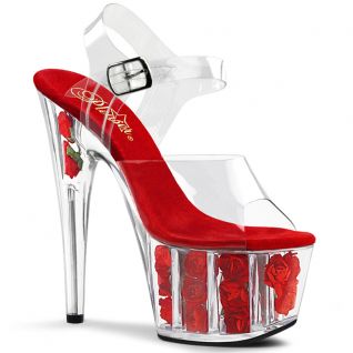 Sandales Pleaser ADORE-708FL plateforme fleurs stiletto.