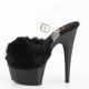Pleaser talons aiguilles noirs TPU transparent clubwear.
