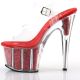 Pleaser talons pailletés rouge pour soirée Love Shop.
