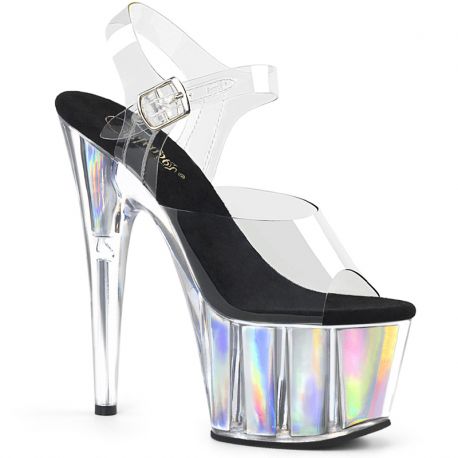 Sandales Pleaser ADORE-708HGI plateforme hologramme futuriste.