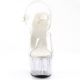 Sandale Pleaser Adore 17.8cm transparente ligne strass talon aiguille.