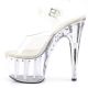 Sandale Pleaser Adore 17.8cm transparente ligne strass talon aiguille.