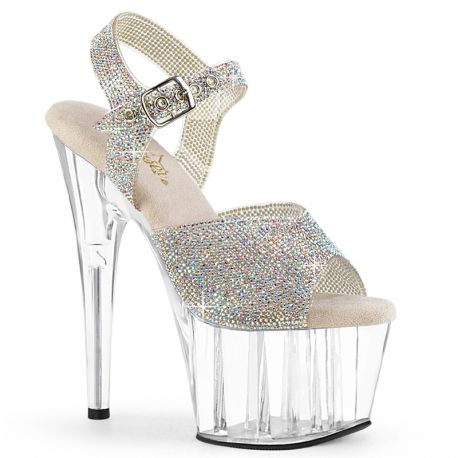 Sandale Pleaser Adore 708N-RS strass entièrement embelli talon 17.8cm plateforme