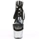 Sandale montante Pleaser ADORE-700-14LG Noir Strass talon 7 pouces