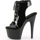 Chaussure à plateforme ADORE-700-20 Noir Vernis à lacets 178mm