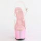 Sandale Pleaser ADORE-708LQ Rose, plateforme transparente et talon 7 pouces pour Pole Dance.