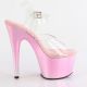 Sandale Pleaser ADORE-708LQ Rose, plateforme transparente et talon 7 pouces pour Pole Dance.
