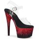 Chaussure à plateforme Pleaser ADORE-708SS Rouge, talon haut 17,8 cm, idéal pour les performances et le glamour.
