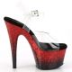 Chaussure à plateforme Pleaser ADORE-708SS Rouge, talon haut 17,8 cm, idéal pour les performances et le glamour.