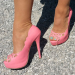 chaussure de soirée rose bonbon