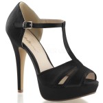 chaussure en satin noire